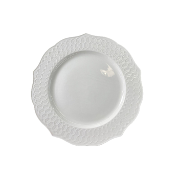 Porcelanski set posuđa: ovalne ploče, zdjele i šalica s podloškama, francuski retro luksuzni stil, reljefna površina, mikrovalna kompatibilnost