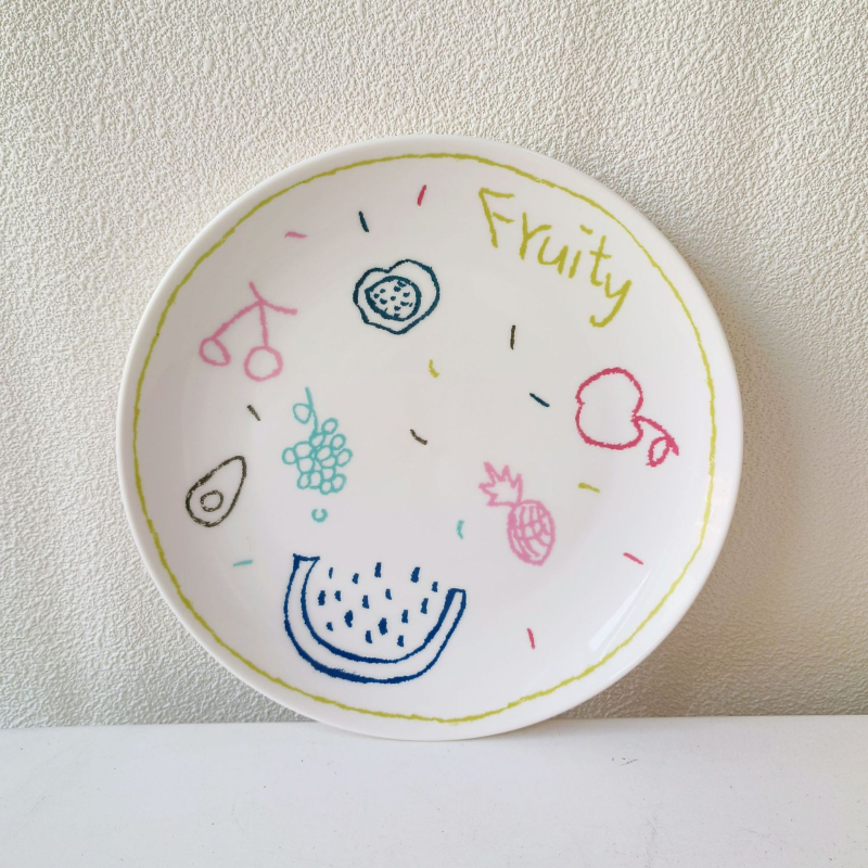 8-inčni keramički tanjur – sladak grafiti stil, nadahnut influencerima, za kafić ili restoran, tanjur za desert ili glavni obrok, mikrovalna sigurnost