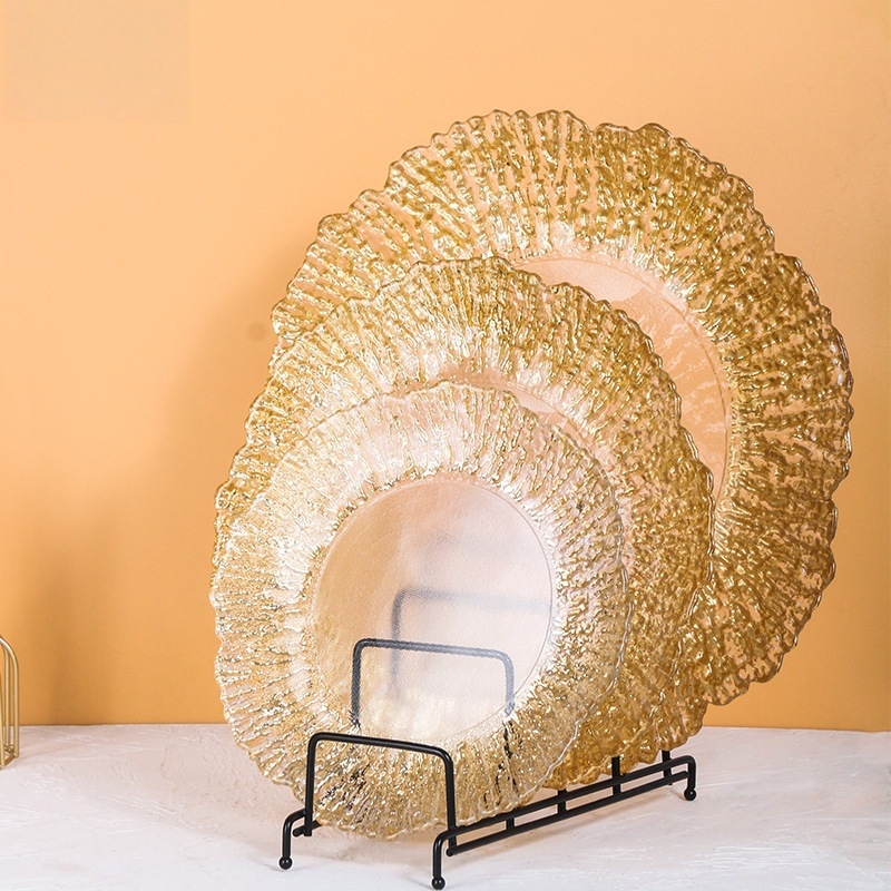Staklena ploča za voće (Materijal: staklo • Oblik: okrugli • Stil: moderni minimalistički • Brand: Crystal craftsmanship)