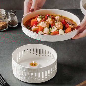 Keraamiline soojendusplaat – nõude komplekt mustriga, kõrge kvaliteediga