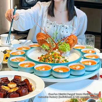 Ring keramikast serveerimisplaat homaarile, käsitöö, kõrgklassiline, kohandatav, sobib hotellide cateringuks