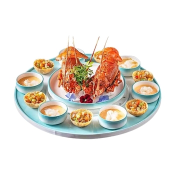 Ring keramikast serveerimisplaat homaarile, käsitöö, kõrgklassiline, kohandatav, sobib hotellide cateringuks