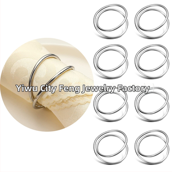 Salvrätiku rõngas — topelt rõngas, tsink-sulam, elektroplaadimine, Lääne stiil