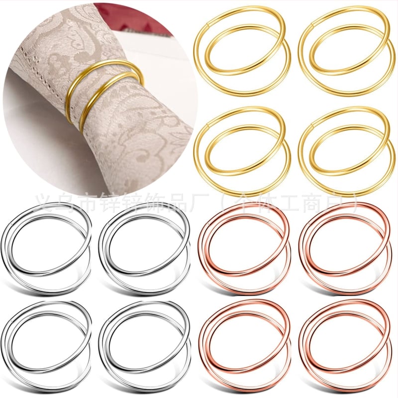 Salvrätiku rõngas — topelt rõngas, tsink-sulam, elektroplaadimine, Lääne stiil