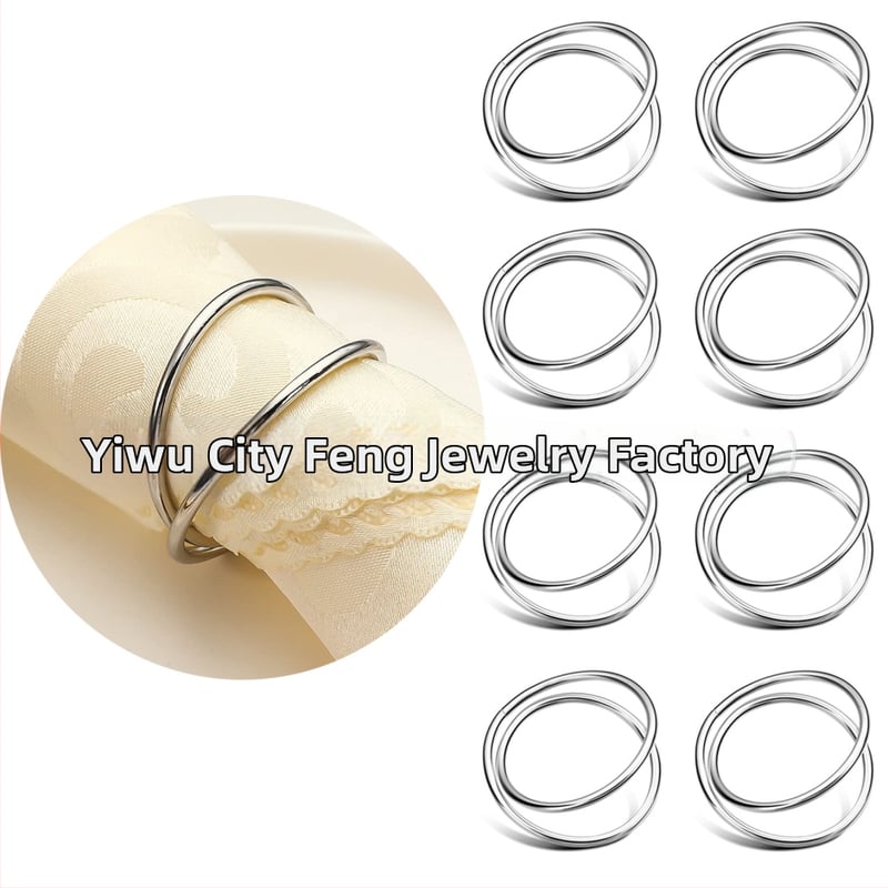 Salvrätiku rõngas — topelt rõngas, tsink-sulam, elektroplaadimine, Lääne stiil