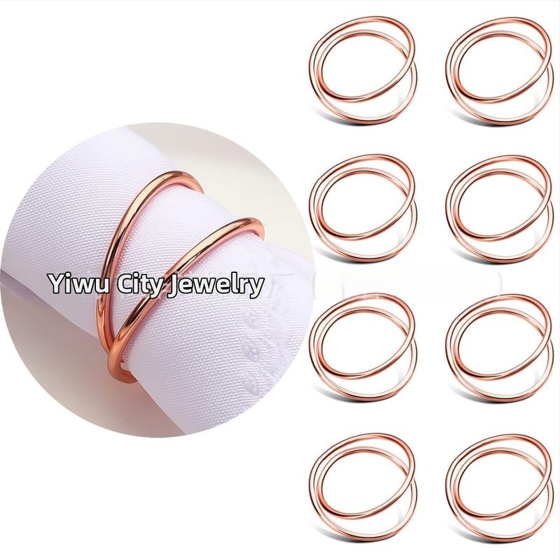 Salvrätiku rõngas — topelt rõngas, tsink-sulam, elektroplaadimine, Lääne stiil