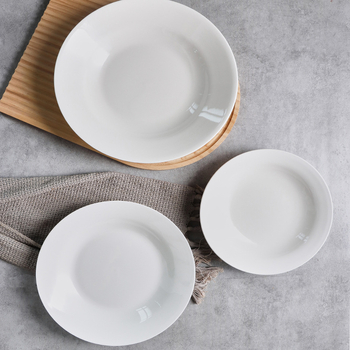 Porcelanski tanjur za večeru, okrugli, moderni minimalistički stil, podglazurna površina, otporan na mikrovalnu pećnicu