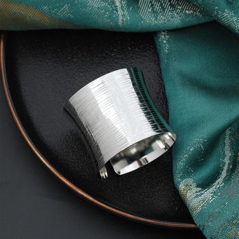 Servetide gredzens rauast, elektroplating, kerge luksus stiil, triibuline muster, kohandamisvõimalus