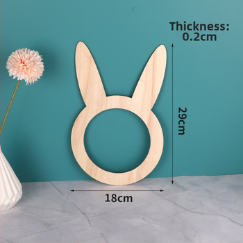 Servetėlių žiedas, Velykų kiškis – medinė dekoracija, Medžiaga: Density Board, Skandinaviškas šiuolaikinis minimalistinis stilius