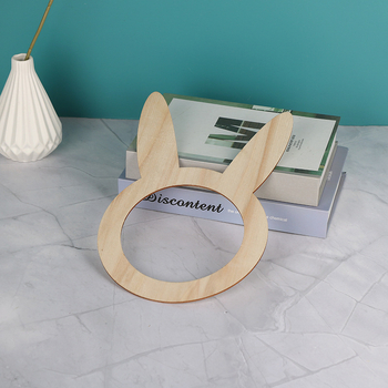 Servetėlių žiedas, Velykų kiškis – medinė dekoracija, Medžiaga: Density Board, Skandinaviškas šiuolaikinis minimalistinis stilius