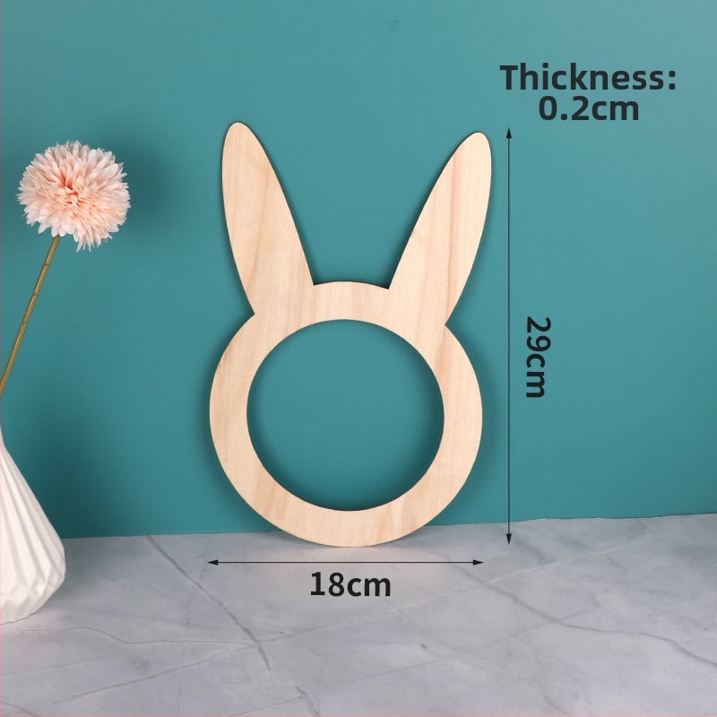 Servetėlių žiedas, Velykų kiškis – medinė dekoracija, Medžiaga: Density Board, Skandinaviškas šiuolaikinis minimalistinis stilius