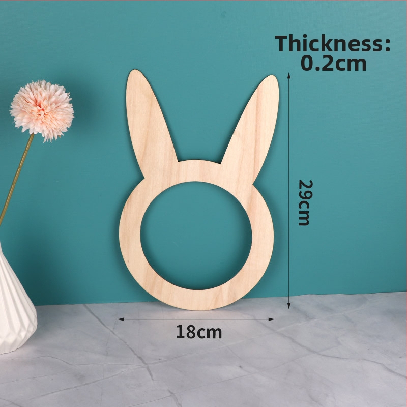 Servetėlių žiedas, Velykų kiškis – medinė dekoracija, Medžiaga: Density Board, Skandinaviškas šiuolaikinis minimalistinis stilius