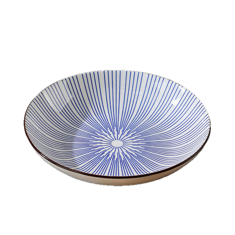 Porcelain County Officer duboka porcelinska ploča s cvjetnim uzorkom u retro podglazurnom završnom sloju