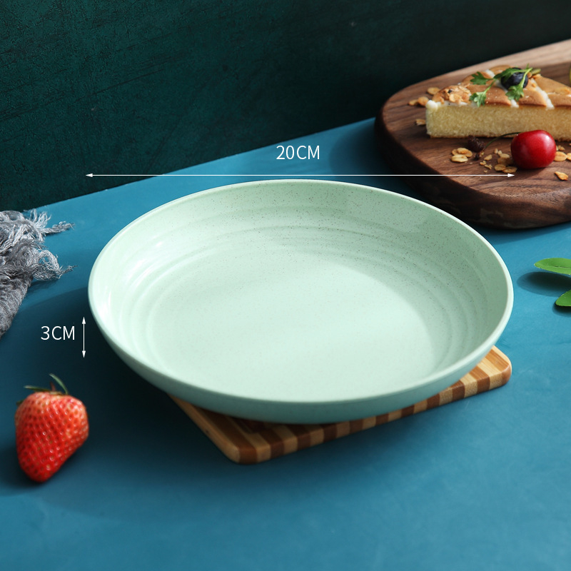 Nordijski plastični plosnati tanjur, okrugli, jedinstven uzorak, mikrovalna pećnica kompatibilna, mogućnost ispisa logotipa