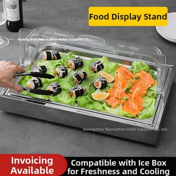 Roostevabast terasest eksponeerimislaud hotellide banketitele — INS stiil, bränd ZHILISHI, mereannide eksponeerimis riiul