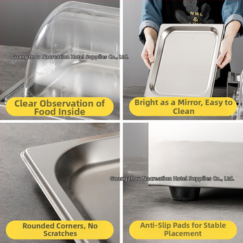 Roostevabast terasest eksponeerimislaud hotellide banketitele — INS stiil, bränd ZHILISHI, mereannide eksponeerimis riiul