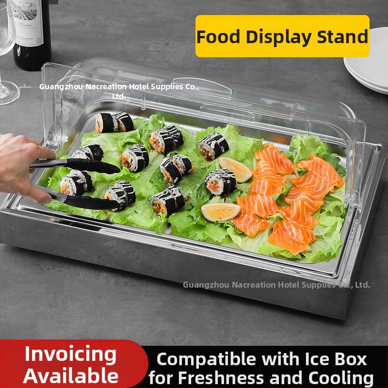 Roostevabast terasest eksponeerimislaud hotellide banketitele — INS stiil, bränd ZHILISHI, mereannide eksponeerimis riiul