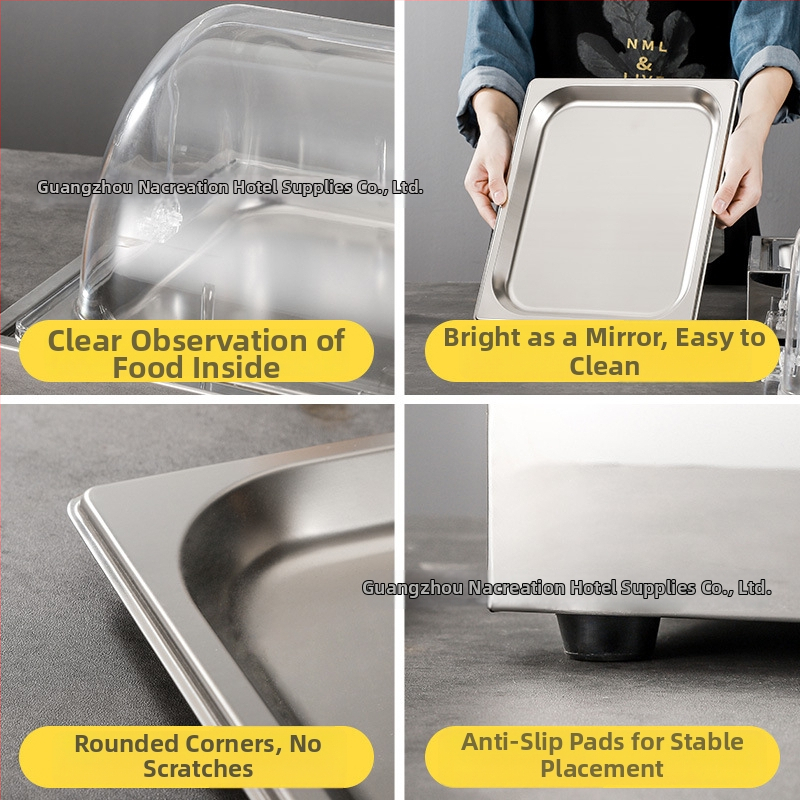 Nerezová oceľová prezentačná stola pre hotelové bankety — INS štýl, značka ZHILISHI, regál na morské plody