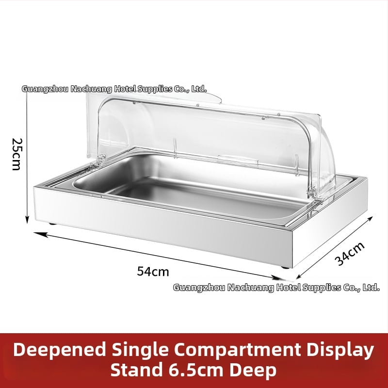 Roostevabast terasest eksponeerimislaud hotellide banketitele — INS stiil, bränd ZHILISHI, mereannide eksponeerimis riiul