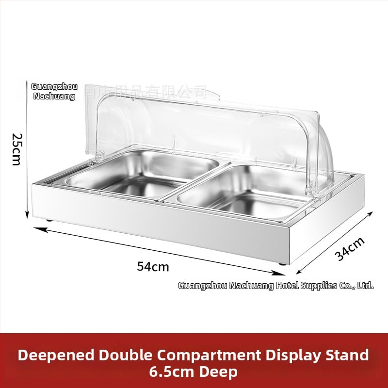 Roostevabast terasest eksponeerimislaud hotellide banketitele — INS stiil, bränd ZHILISHI, mereannide eksponeerimis riiul