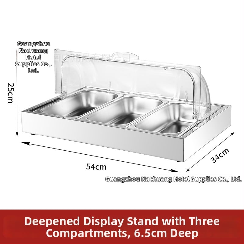 Roostevabast terasest eksponeerimislaud hotellide banketitele — INS stiil, bränd ZHILISHI, mereannide eksponeerimis riiul