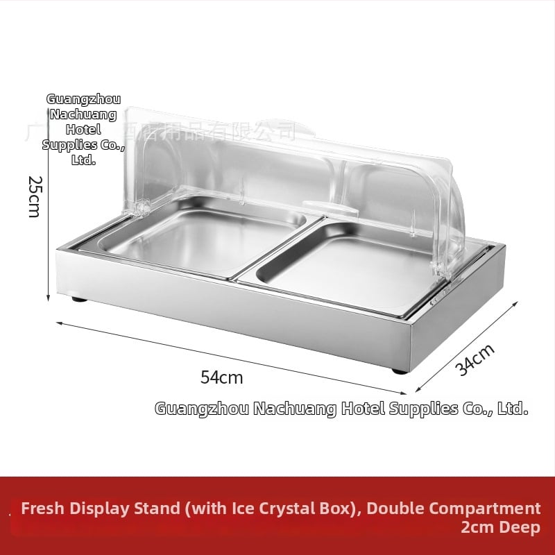 Roostevabast terasest eksponeerimislaud hotellide banketitele — INS stiil, bränd ZHILISHI, mereannide eksponeerimis riiul