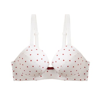 Sutien Push-up cu underwire, cupe 3/4, bretele fixe, închidere la spate cu patru rânduri de cârlige