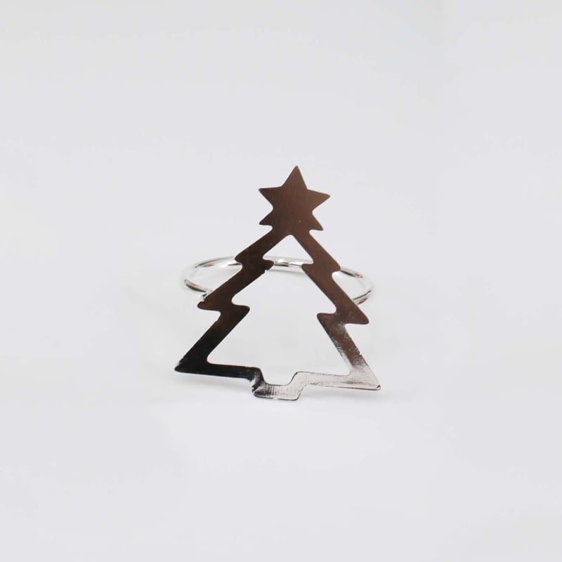 Jõulusalvrätiku rõngad hotellilaua jaoks, plastikust, elektroplaadiga pind, lääne stiil, komplekt 1