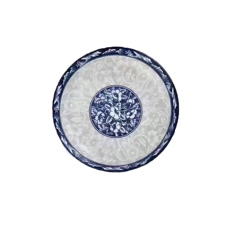 Keramički set tanjura s tradicionalnim porculanskim motivom, okrugli oblik, pod-glazura završna obrada, tisak logotipa i mogućnost prilagodbe