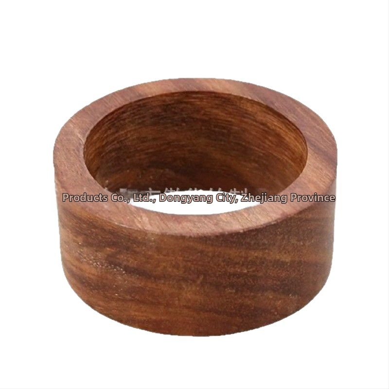 Drevený prsteň na obrúsku, moderný minimalistický štýl, povrchová úprava farbou alebo olejom, prispôsobiteľné balenie, tlač loga