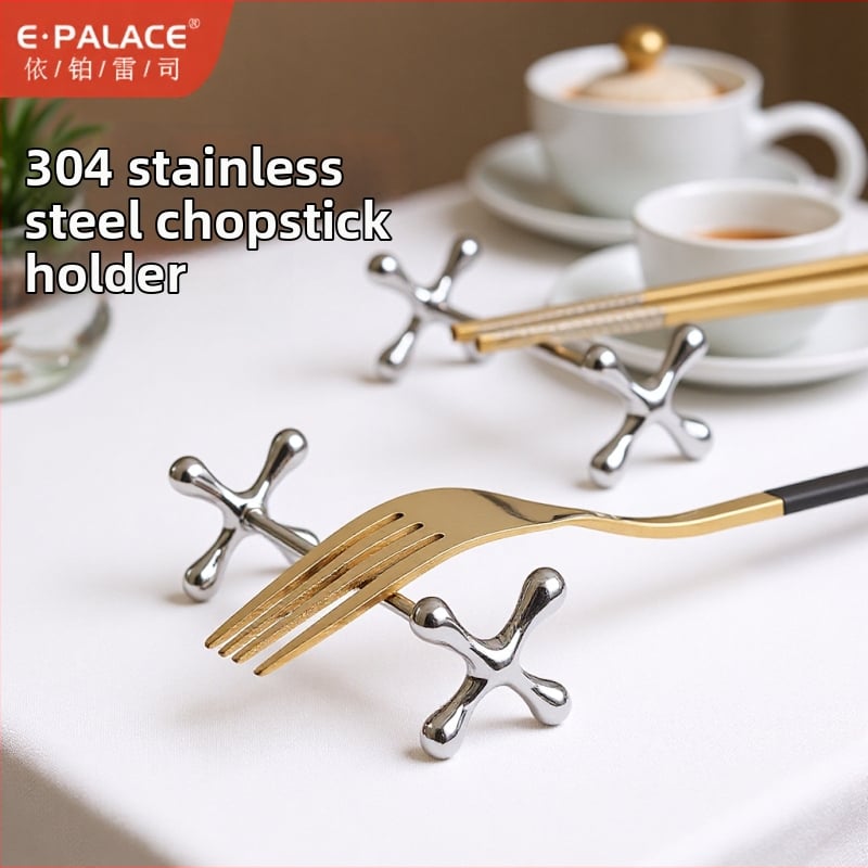Hotellide metallist söögiriistade hoidja, tsingi sulam, elektroplaaditud pind, kaasaegne minimalistlik disain, E-PALACE bränd, 2-osaline komplekt, kohandamine saadaval