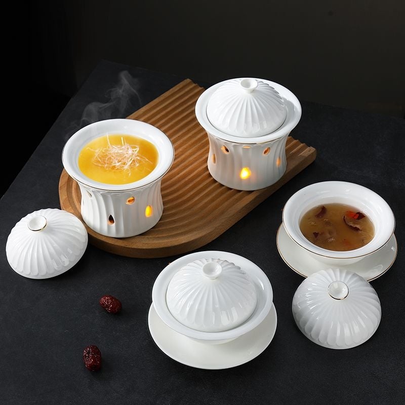 Keraamiline hautamispott küünlaga soojendamiseks - käsitöö, luksuslik lauanõu, sobiv üldiseks kasutamiseks, kohandatav