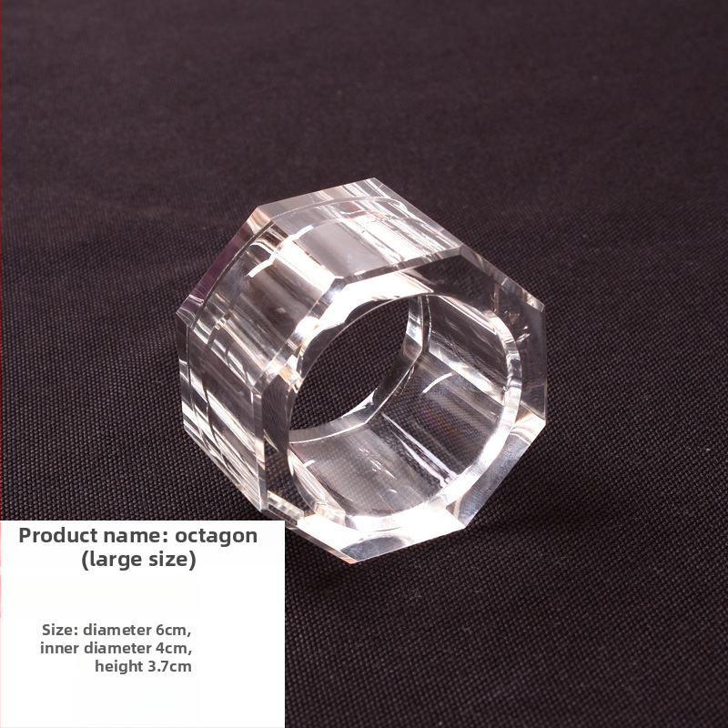 Kristallist salvrätirõngas, klaasist, polügonaalne/ringikujuline/ovaalne kuju, elektroplatineeritud viimistlus, loov muster, logom trükkimine, eraviisne brändi litsents