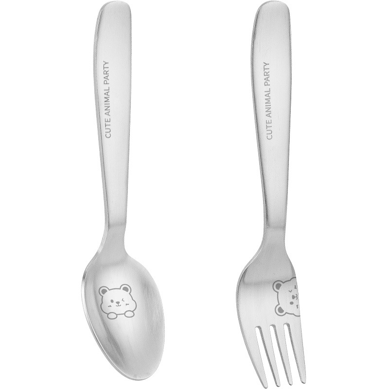 Laste lusikas, roostevabast terasest, panda kujundus, peegeldav viimistlus