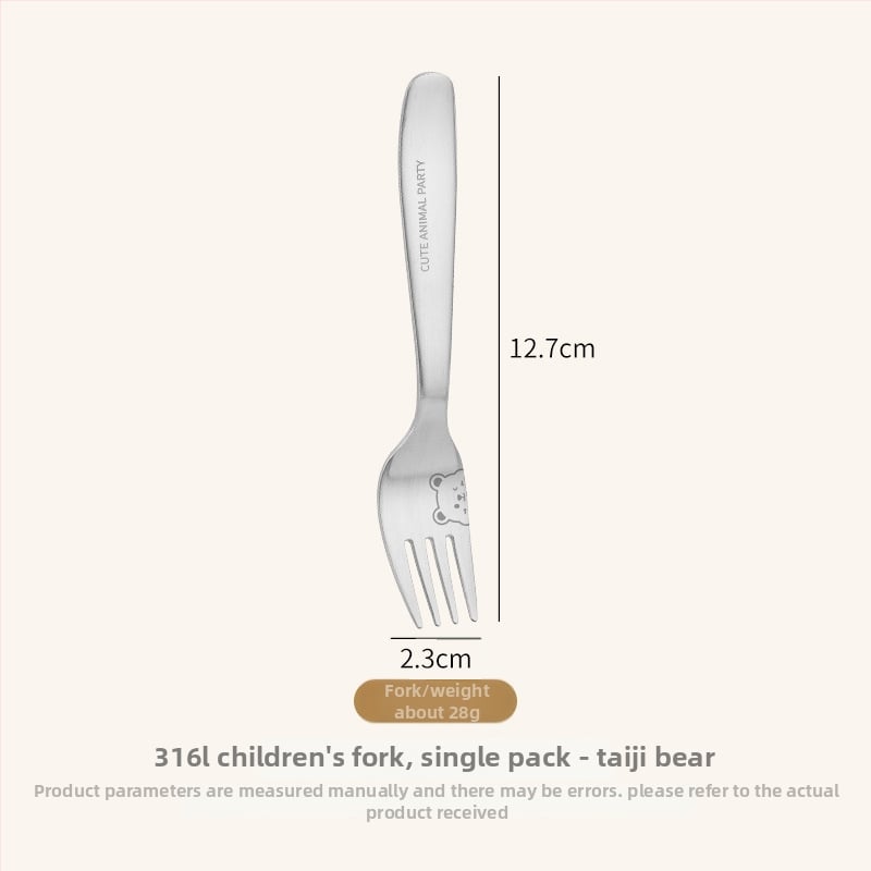 Laste lusikas, roostevabast terasest, panda kujundus, peegeldav viimistlus