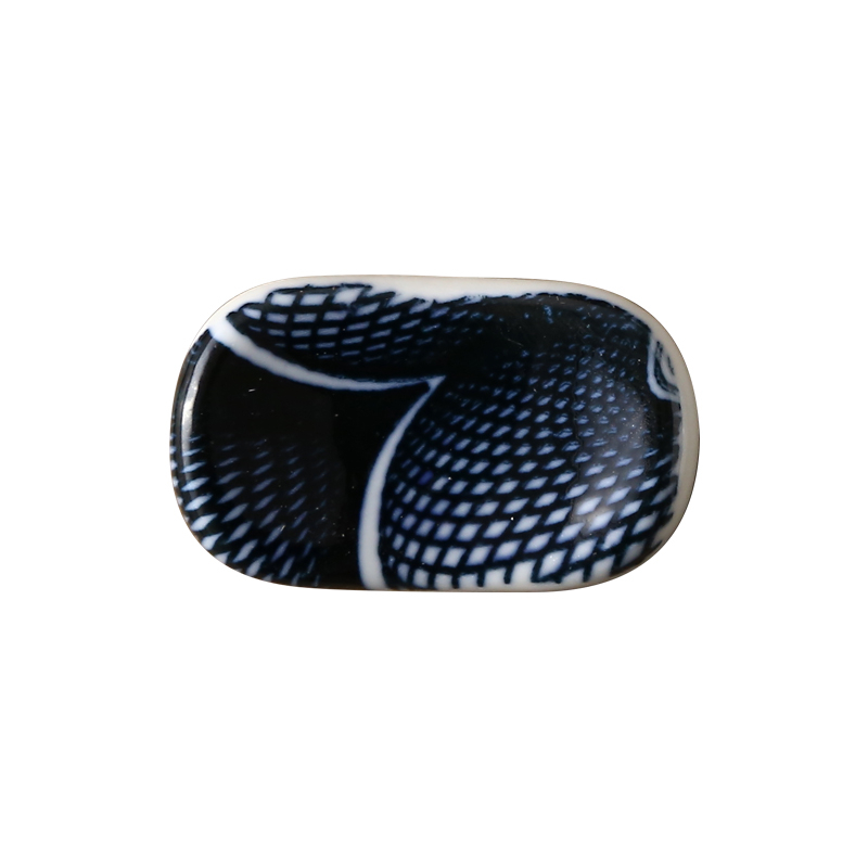 Jaapani stiilis portselanist chopstick hoidja ja supilusika hoidja, 4-osaline komplekt, mitmekesised mustrid, logo kohandamine saadaval