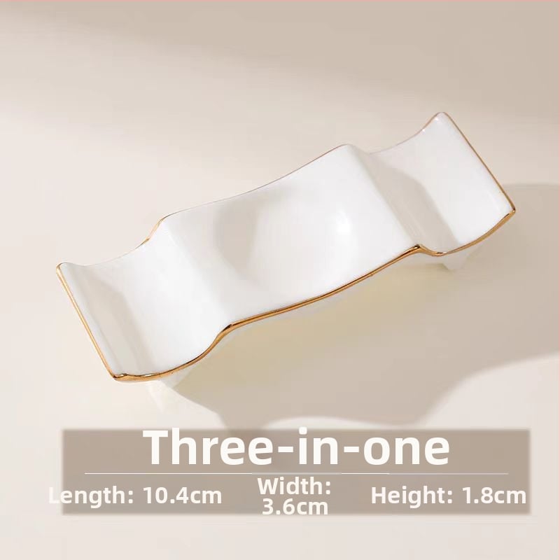 Keraamiline hoidja toidupulkadele ja lusikadele | Bone China üle 36% luupulbrit | Ülemglazuuriga viimistlus | Kohandamine saadaval | Trükitud logo | Pakkimine: kandik