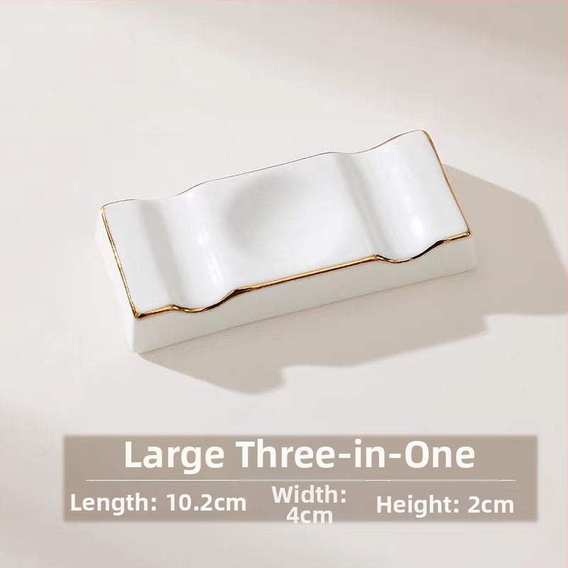 Keraamiline hoidja toidupulkadele ja lusikadele | Bone China üle 36% luupulbrit | Ülemglazuuriga viimistlus | Kohandamine saadaval | Trükitud logo | Pakkimine: kandik