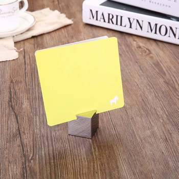 Hotellilaua kaartide hoidja roostevabast terasest, poleeritud pind, kaasaegne minimalistlik stiil, ühetooniline disain