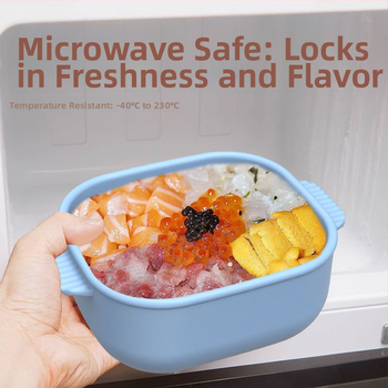 Силиконова кутия за обяд, квадратна, изолирана, подходяща за микровълнова, модерен минималистичен стил, многослойна кутия Бенто