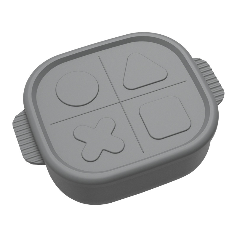 Силиконова кутия за обяд, квадратна, изолирана, подходяща за микровълнова, модерен минималистичен стил, многослойна кутия Бенто