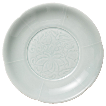 Farfurie adâncă din porțelan cu model floral, circular, stil minimalist modern, potrivit pentru microunde