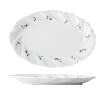 Porcelanski tanjur, u obliku čipke, s cvjetnim uzorkom, skandinavski stil, pogodna za mikrovalnu