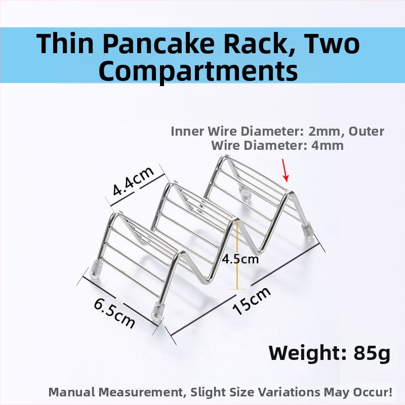 Suport din oțel inoxidabil pentru taco și tortilla, design în formă de V, cu 2 sau 3 compartimente