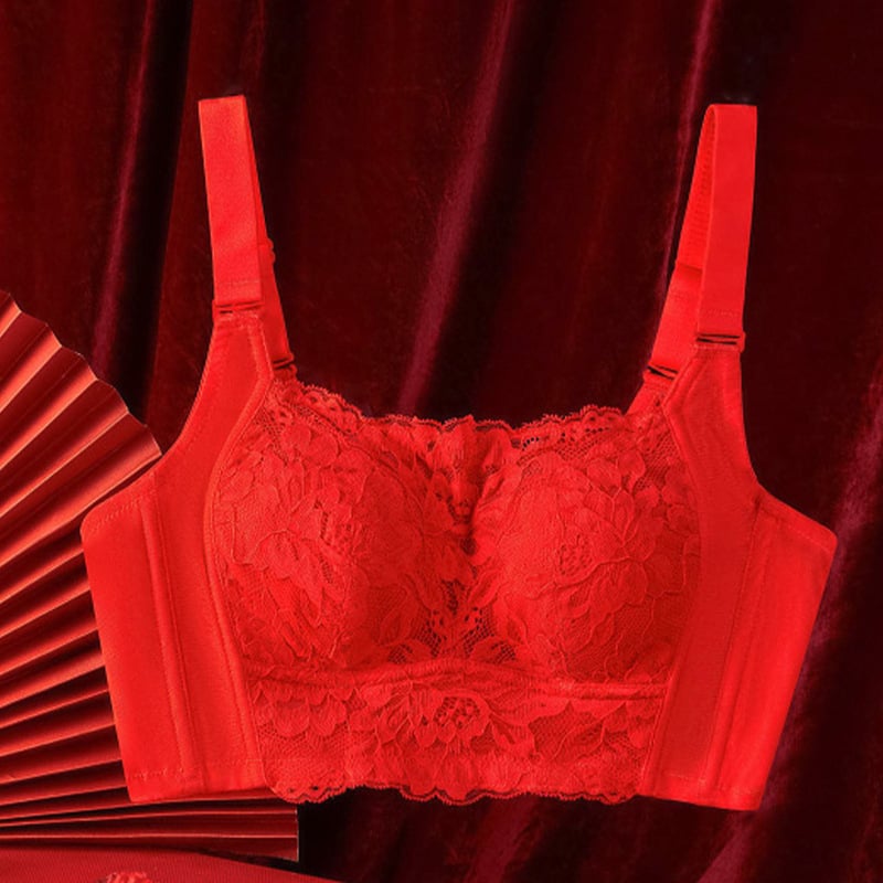 Sutien fără fir cu cupă completă, cupe modelate ultra-subțiri, dantelă din nailon cu căptușeală de bumbac, închidere cu șase rânduri de arici, bretele fixe