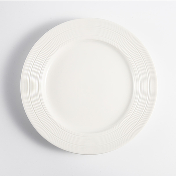 Regular Hall porculanski tanjur za večeru, okrugli oblik, otporan na mikrovalnu, podglazurni jednobojni završni sloj, otisnut logotip, mogućnost prilagodbe obrade