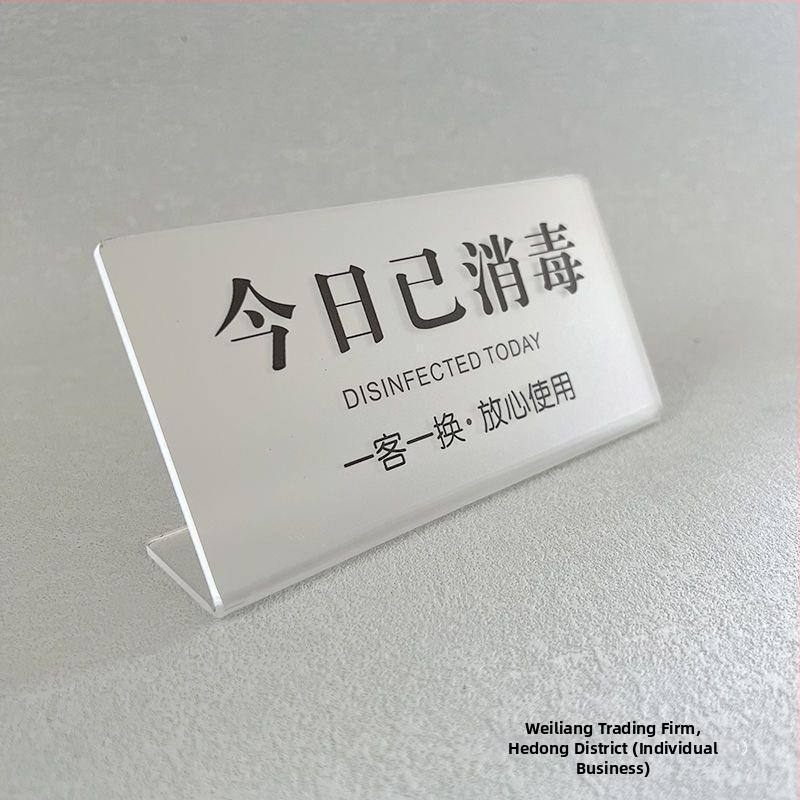 Stojan na zobrazenie signálu dezinfekcie – akryl, kórejský štýl, pre hotely