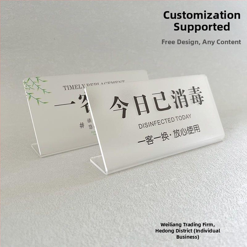 Stojan na zobrazenie signálu dezinfekcie – akryl, kórejský štýl, pre hotely