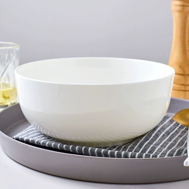 Kosti porcelanska zdjela za juhu, više od 45% koštanog praha, bez olova, sigurna u mikrovalnoj, okrugli oblik, podglazurna završna obrada, Runhuang Ceramics