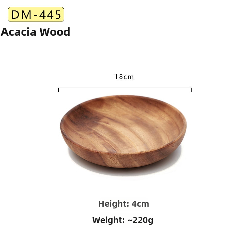 Platou pentru fructe, rotund din lemn, suprafață vopsită manual, simplitate modernă, opțiune de personalizare